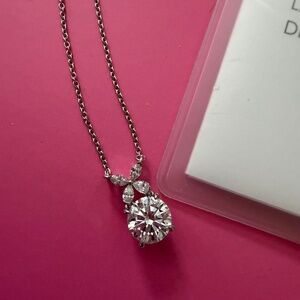 Brand New! Custom Made ✨Lab diamond over 2ct platinum butterfly round pendant